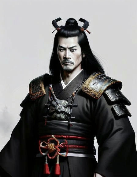 Dynamic Samurai in Surreal Pop Art Style