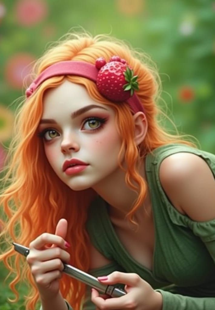 Ninja Strawberry Shortcake in Overgrown Candyland