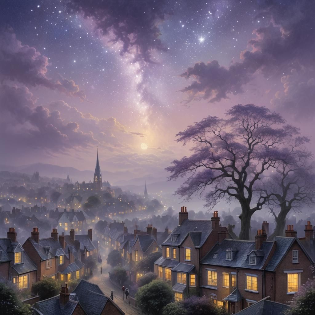 Starry Night Over East Dulwich: Ethereal Fantasy