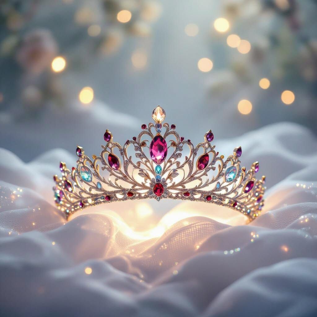 Ethereal Jeweled Tiara in Romantic Fantasy Style