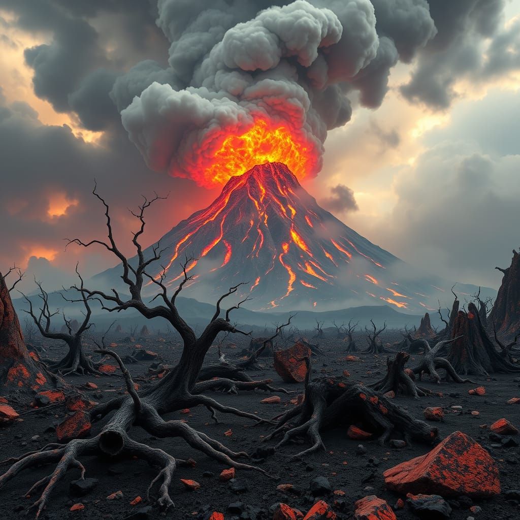 Supervolcano: Apocalyptic Landscape in Hyper-Realistic 3D