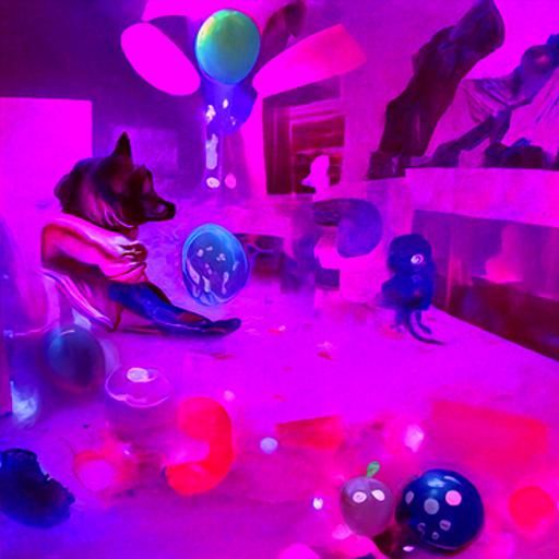 Birthday Party in Holographic Astral Illustration