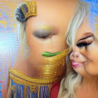 Cleopatra Wax Figure: A Detailed Painting