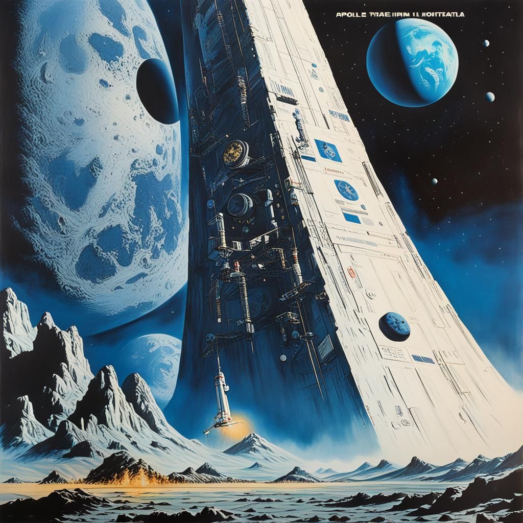 Apollo 12 Movie Poster in Matte Painting Style