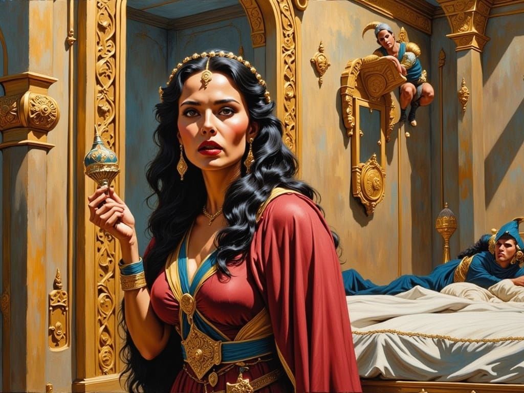 Rahab's Bedroom Surprise: Spies Hide from Guards