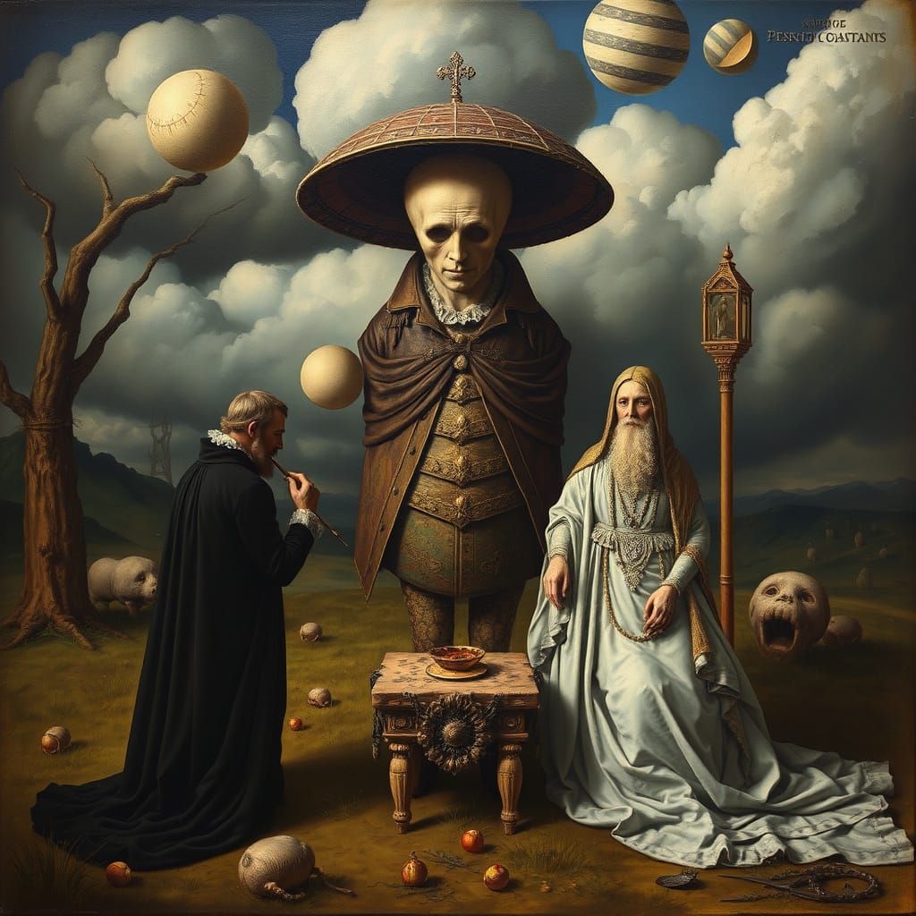Surreal Pilgrimage in Pop Surrealist Style