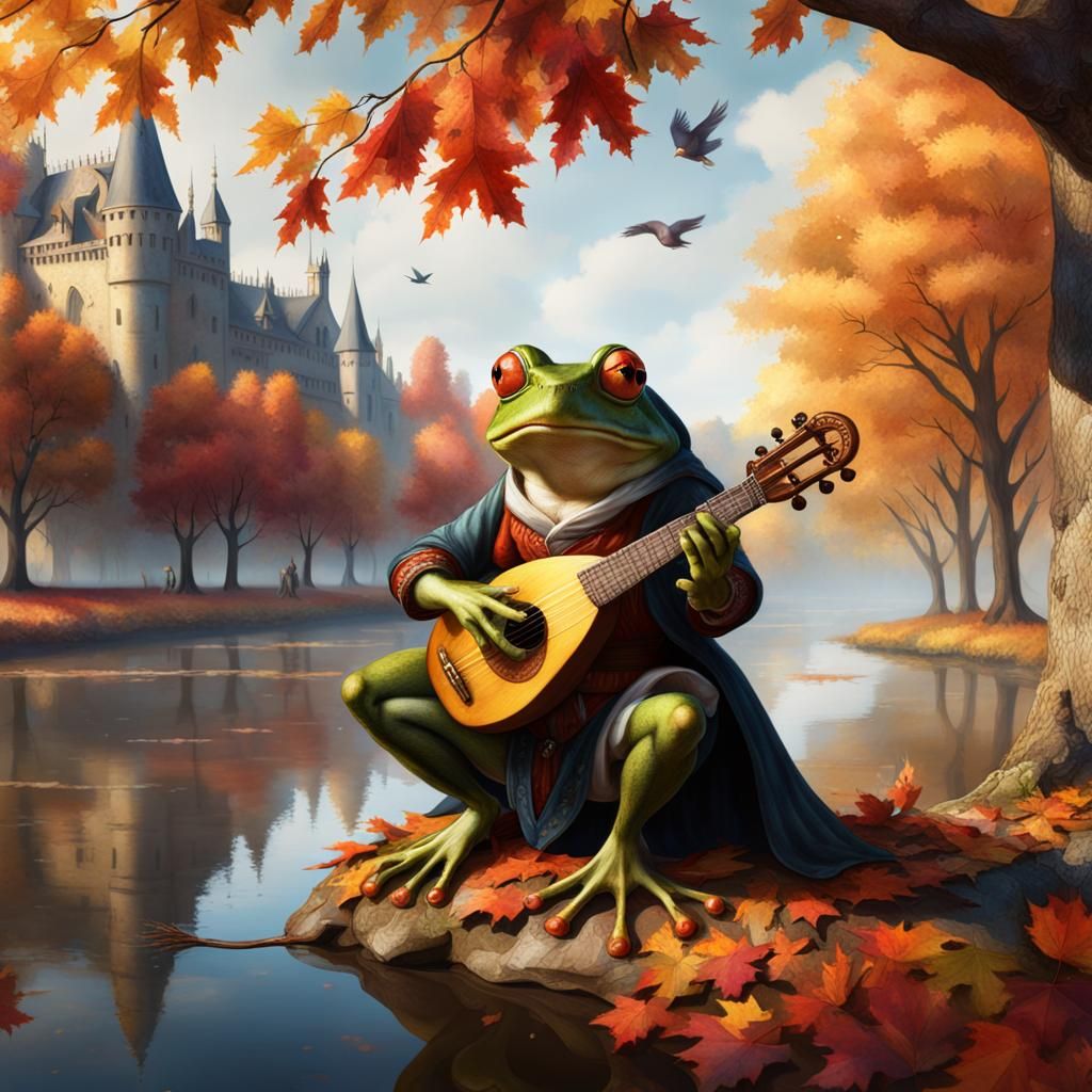 Frog Playing a Lute 3