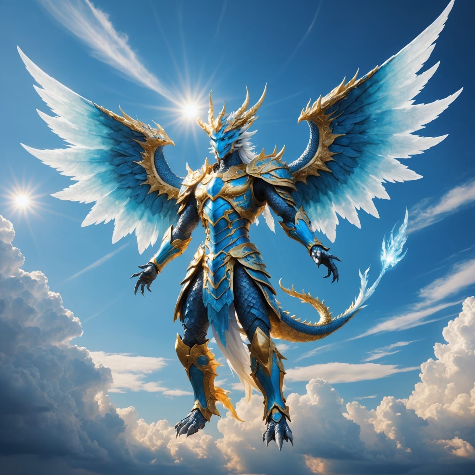 Angelic Dragon God Ascends to Heaven