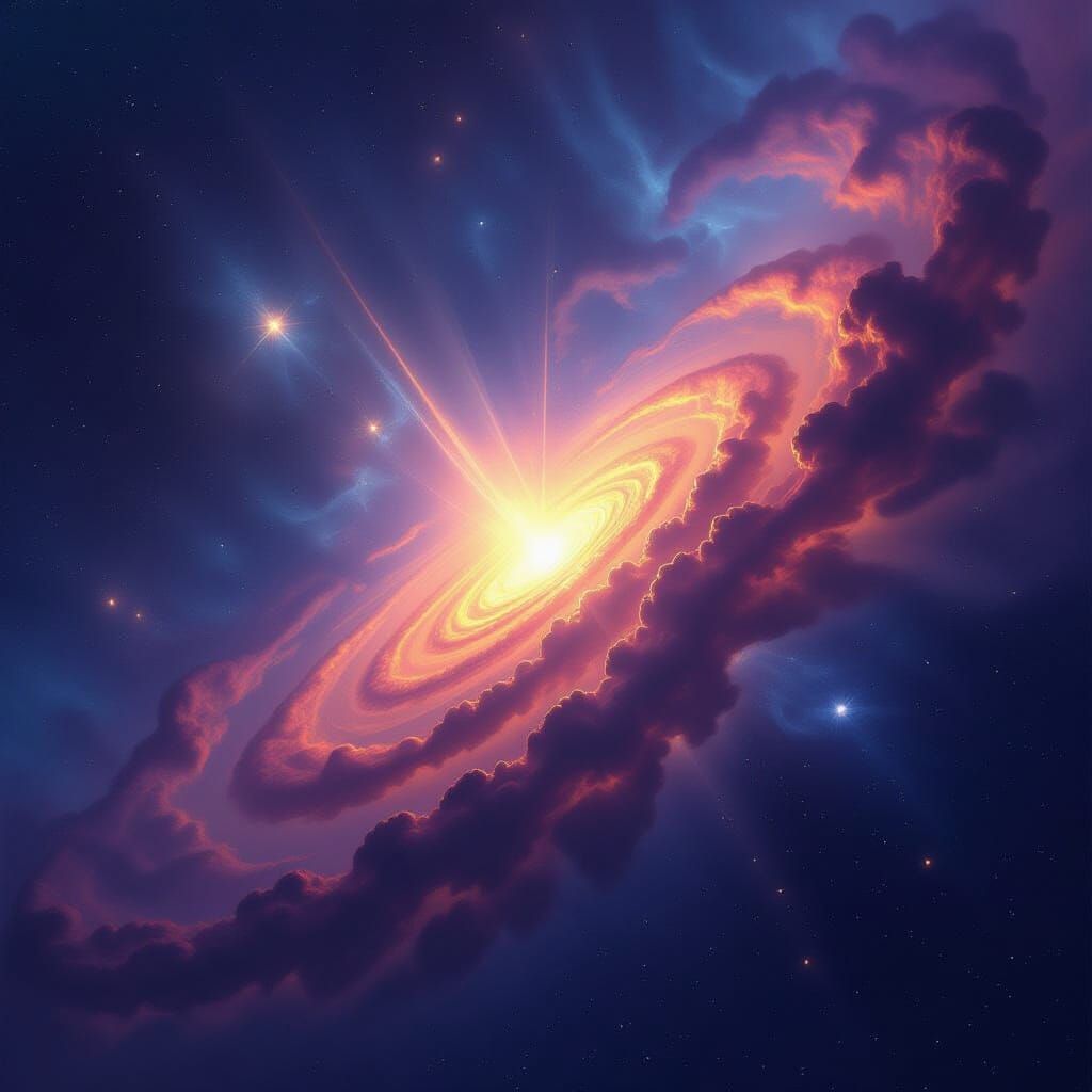 Cosmic Nebula Forms Newborn Star in Deep Space