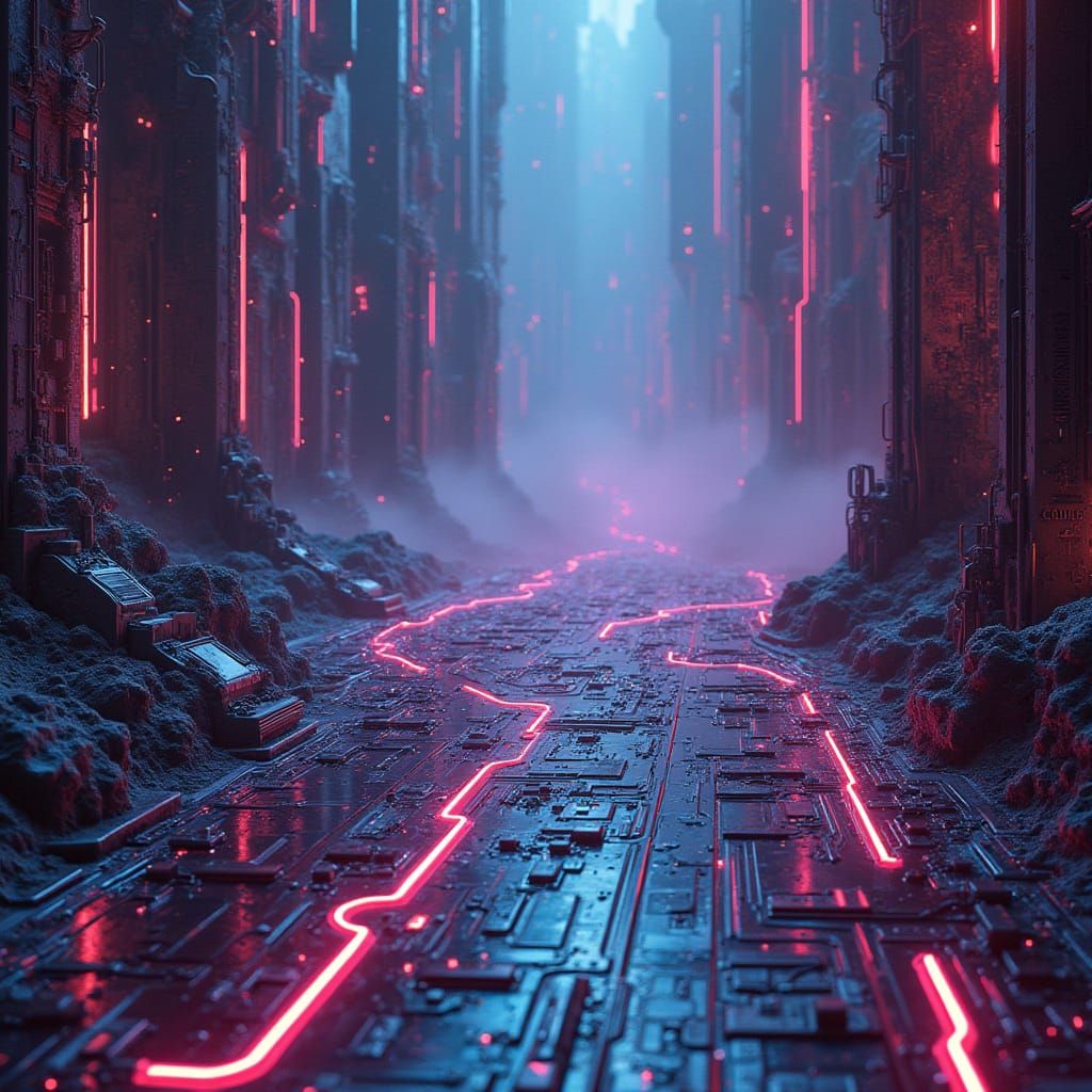 Surreal Cyberpunk Dreamscape