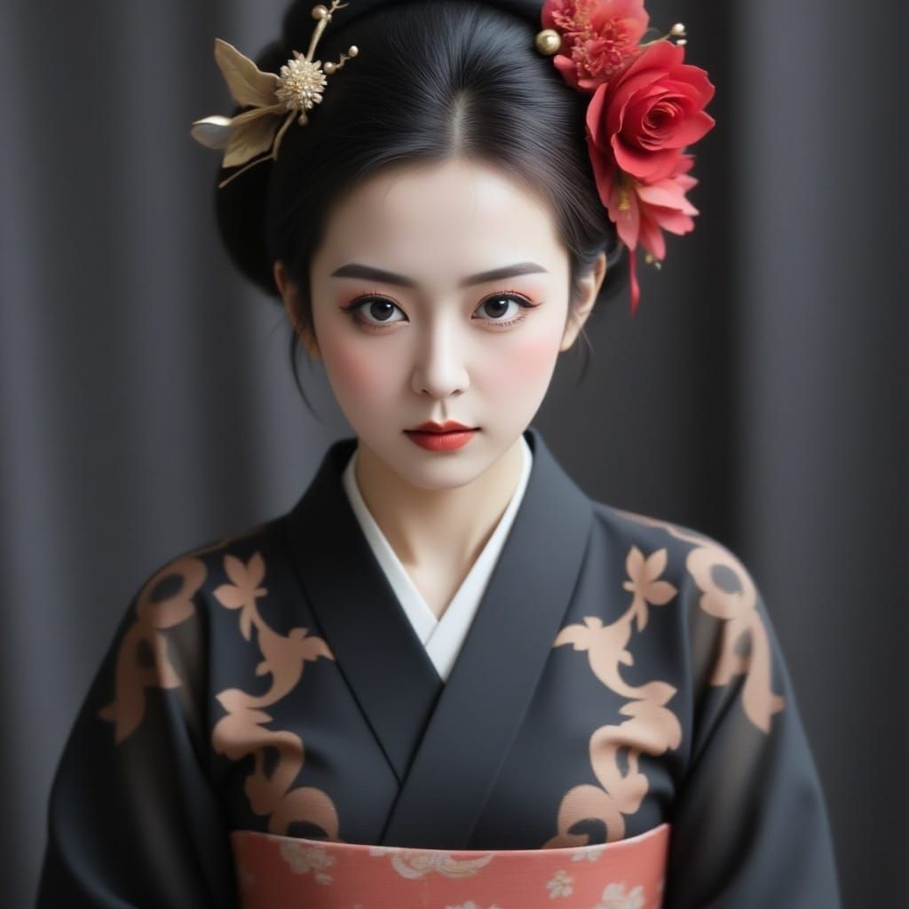 Kabuki Actress in Hazy Portrait Style