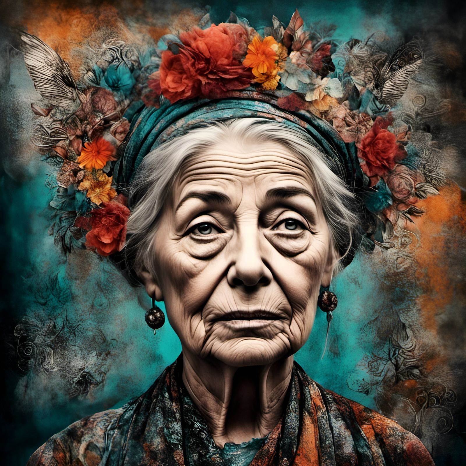 Bloom of Wisdom: The Elder's Gaze