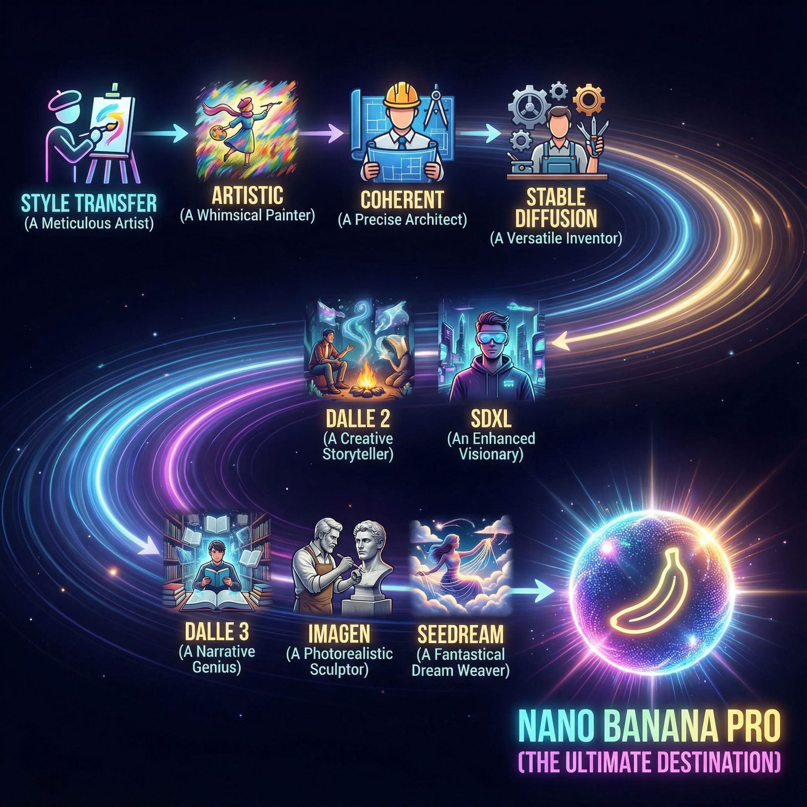 AI Model Evolution Timeline Infographic