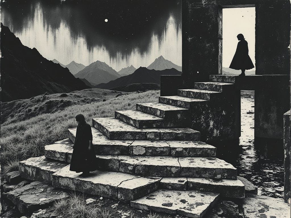 Alice and Neo's Surreal Staircase Adventure: Escher and Klim...