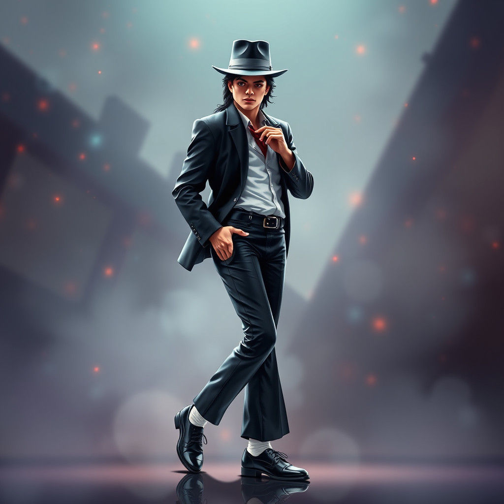 Michael Jackson Anime Style Fantasy Scene