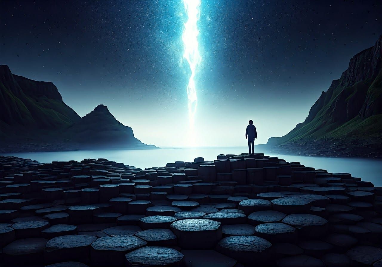 Giant's Causeway Portal in Detailed Digital Art