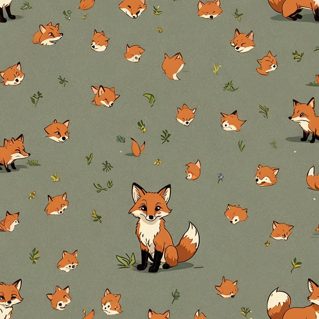 Disney Style Pet Fox Illustration