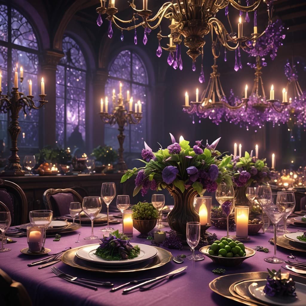 Glowing Fantasy Dinner Scene in Unreal Engine 5