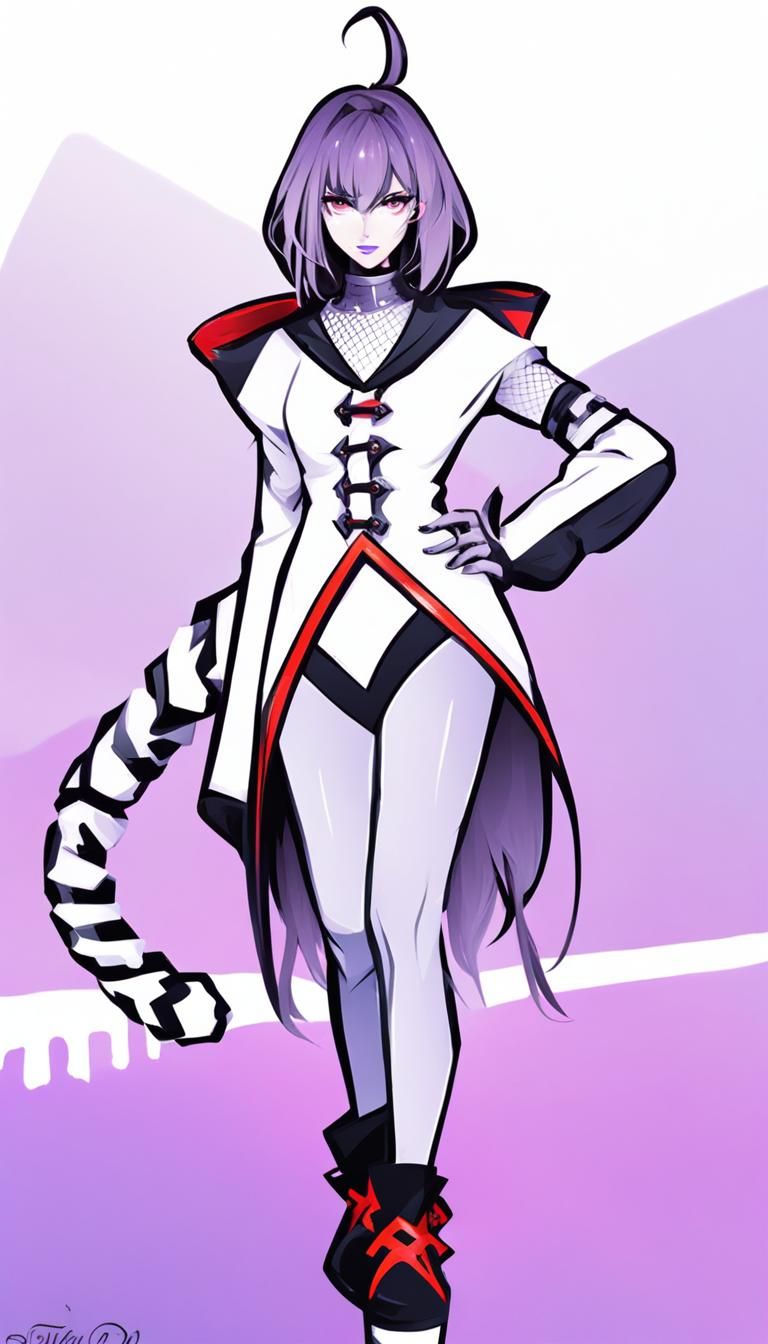 Stylized Character of a Girl in Light Style