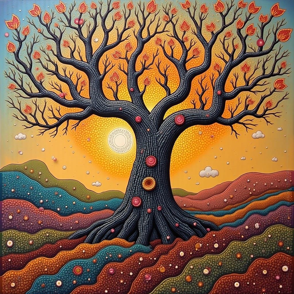 Surreal Dreamscape of Hope and Despair in Vibrant Colors