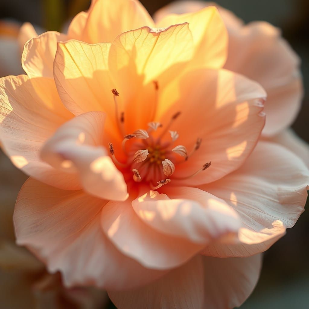 Ethereal Preserved Petals in Golden Light