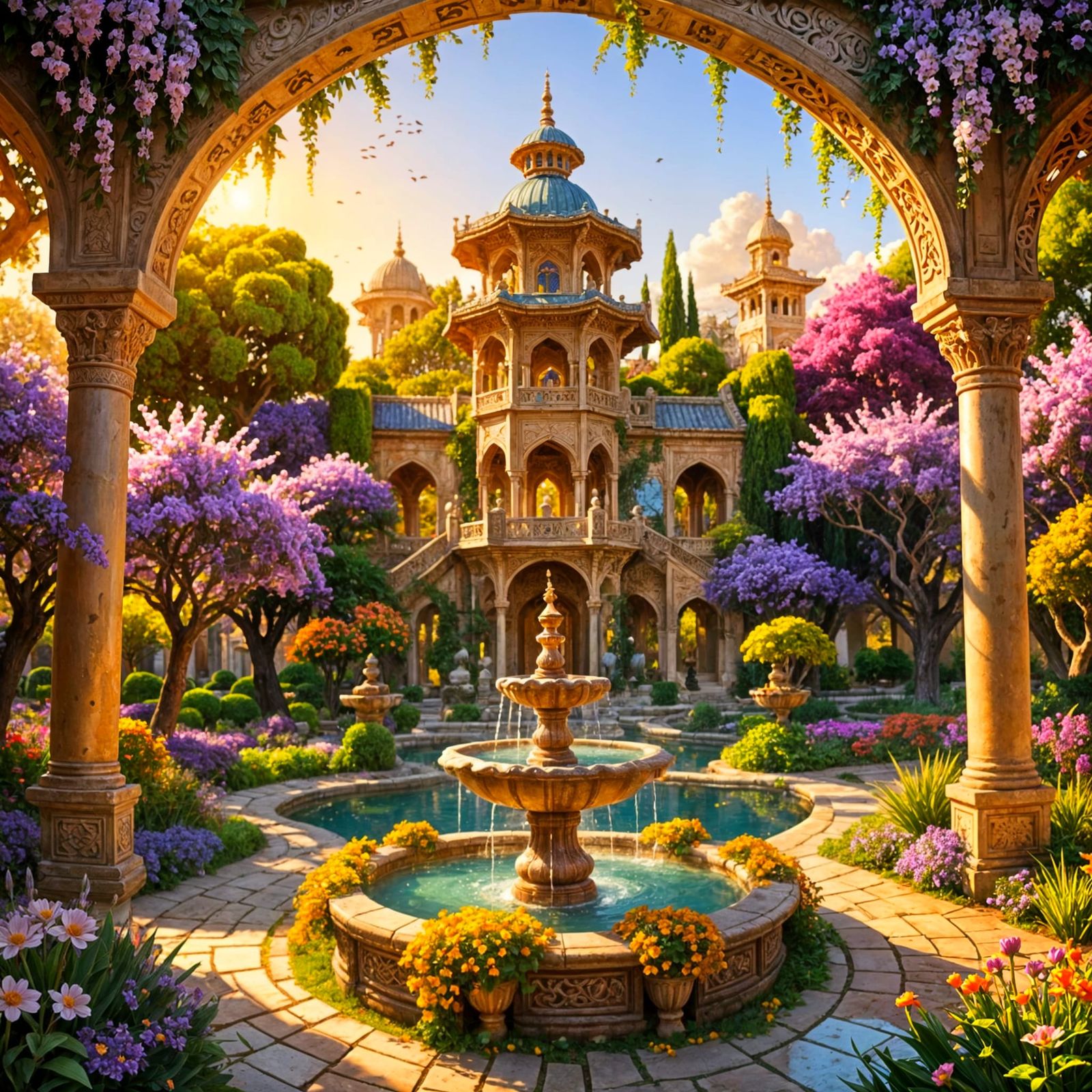 Vibrant Persian Oasis