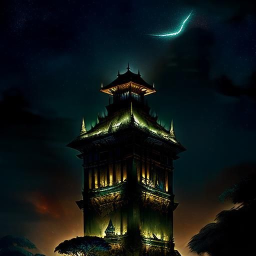 Tower of the Elephant in Frazetta Style