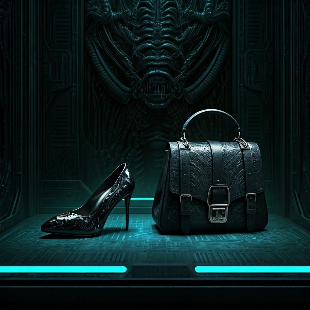 Futuristic Fashion in Giger-esque Biomechanical Style