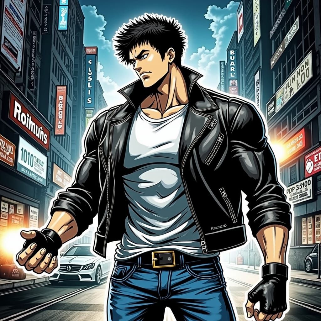 Anime Man in Akira Toriyama Style