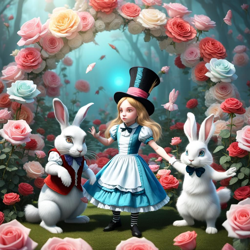 Alice and Wonderland Characters Dance in Whimsical Fairycore...