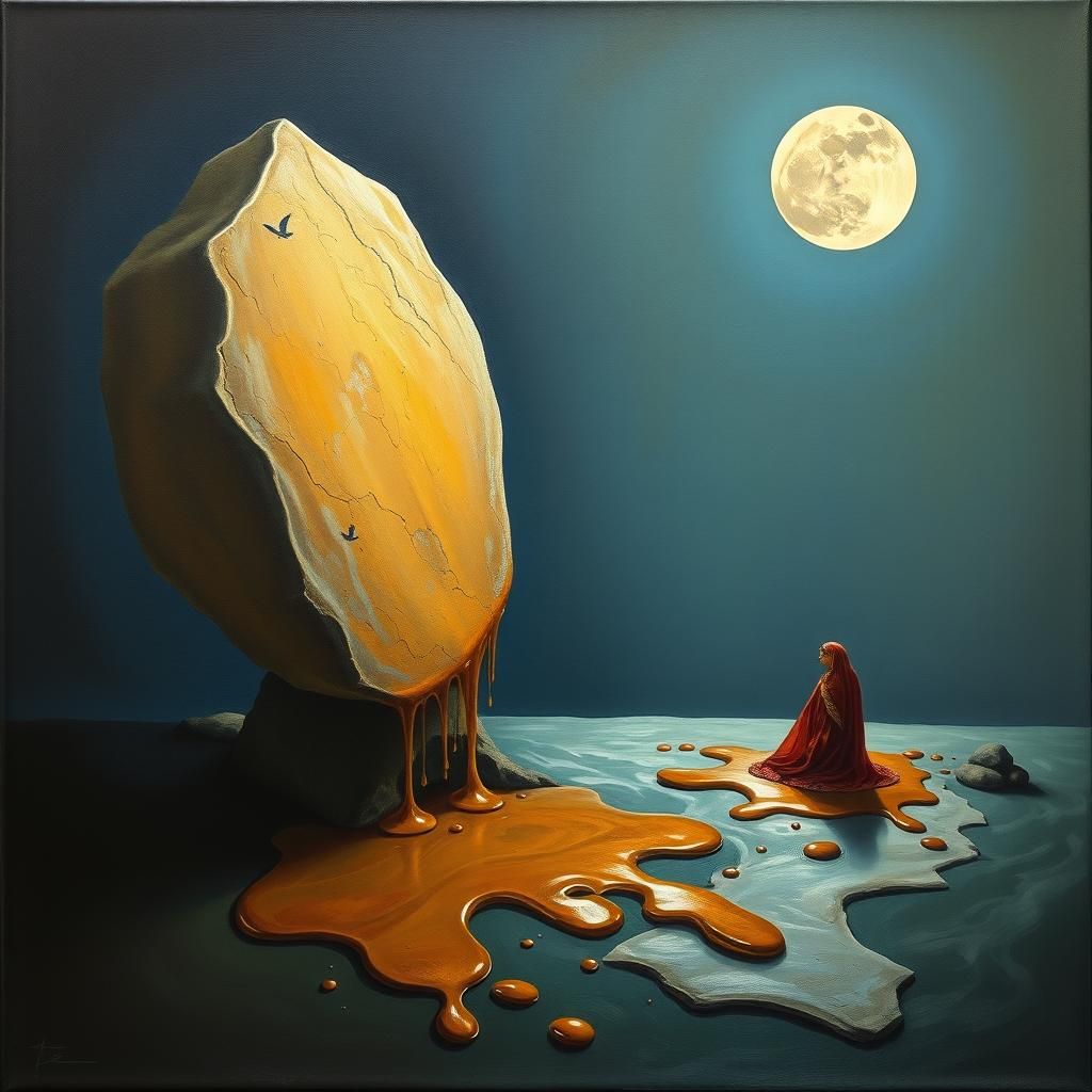 Surreal Melting Dreamscape in Salvador Dali Style