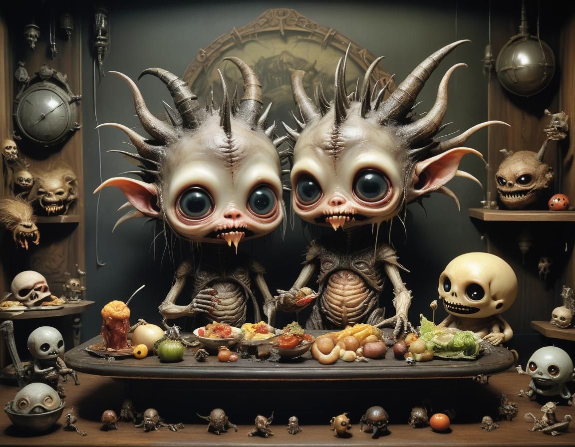 Chibi Monsters Feast in Post-Apocalyptic Wonderland