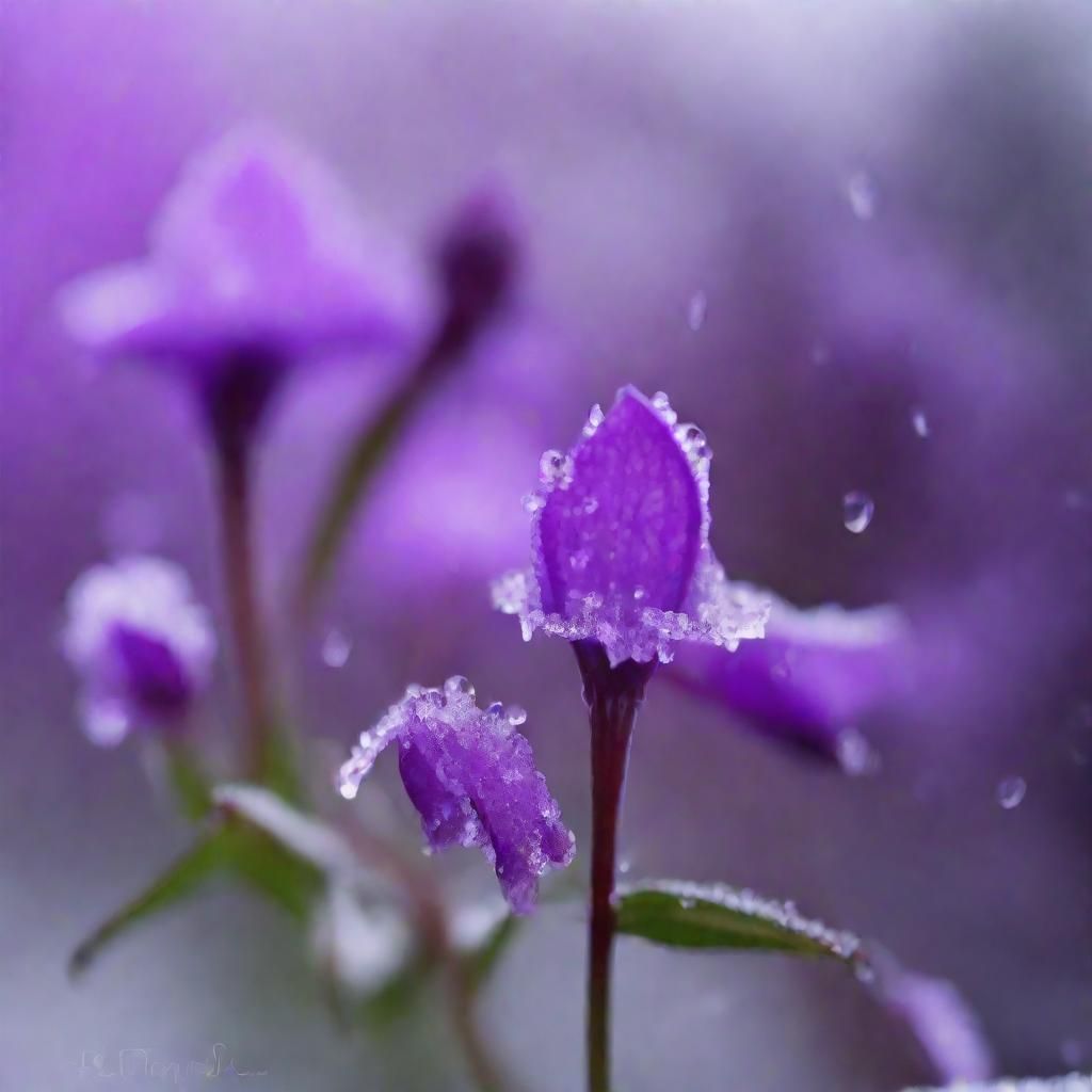 Abstract Purple Sleet Digital Art