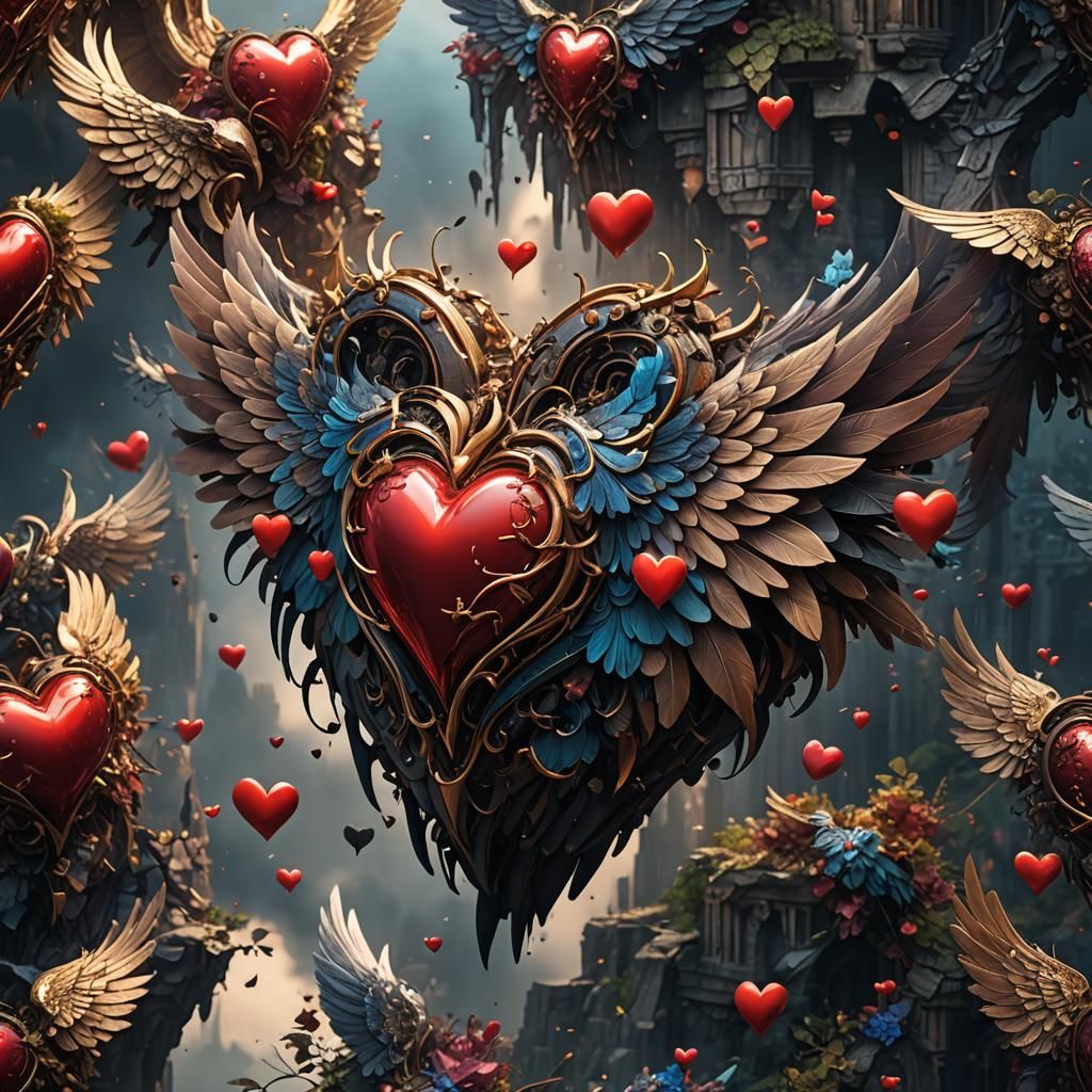 Winged Heart: Detailed Fantasy Concept Art