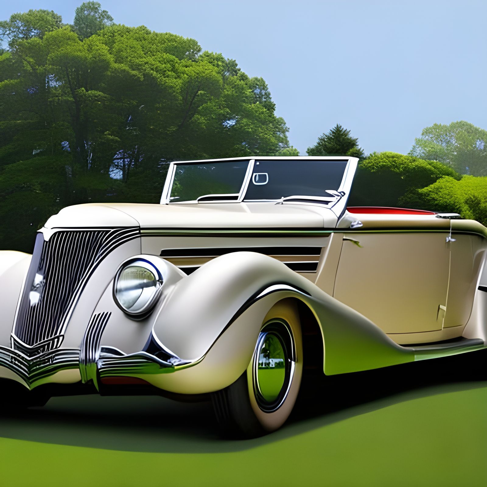 Vintage Cord 812 Phaeton in Detailed Digital Painting