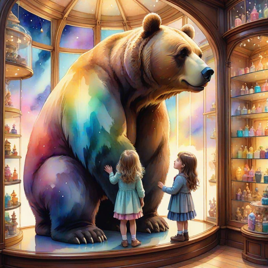 Whimsical Fantasy Art of a Magical Toy Shop