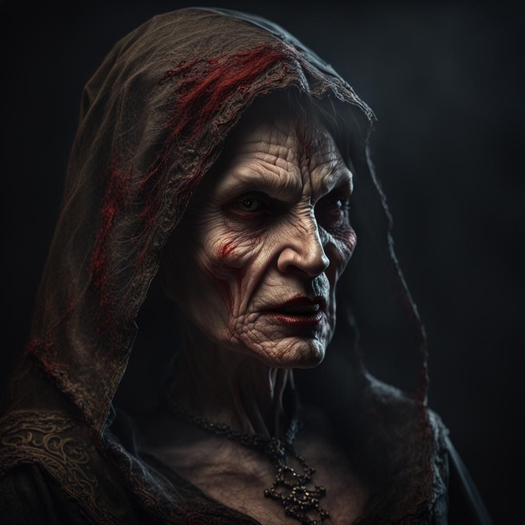 Ancient Strigoi Vampire in Dramatic Horror Portrait