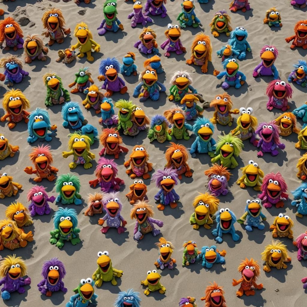 Happy Fraggles Frolic on the Beach