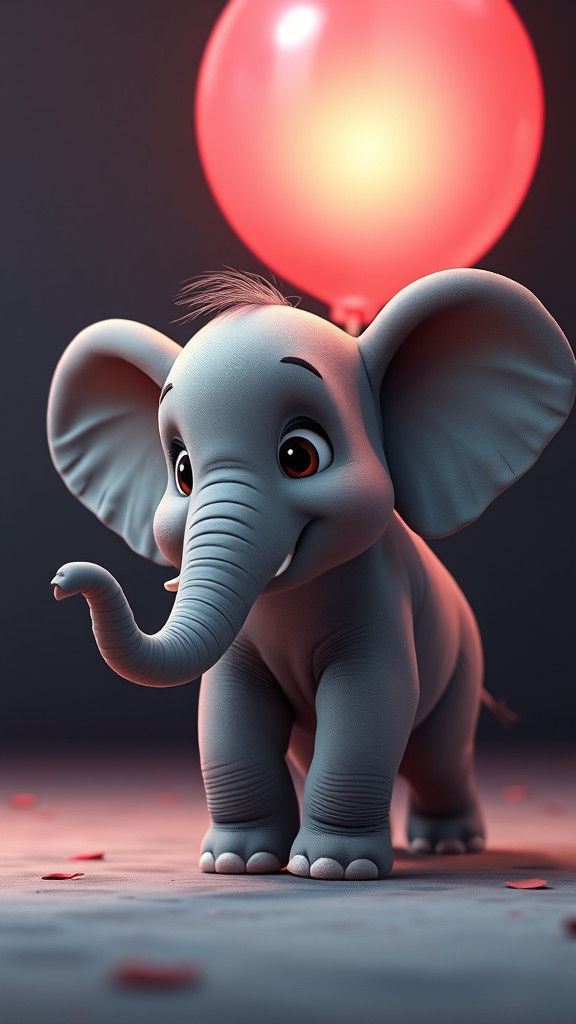 Ella the Elephant: 3D Animated Scene