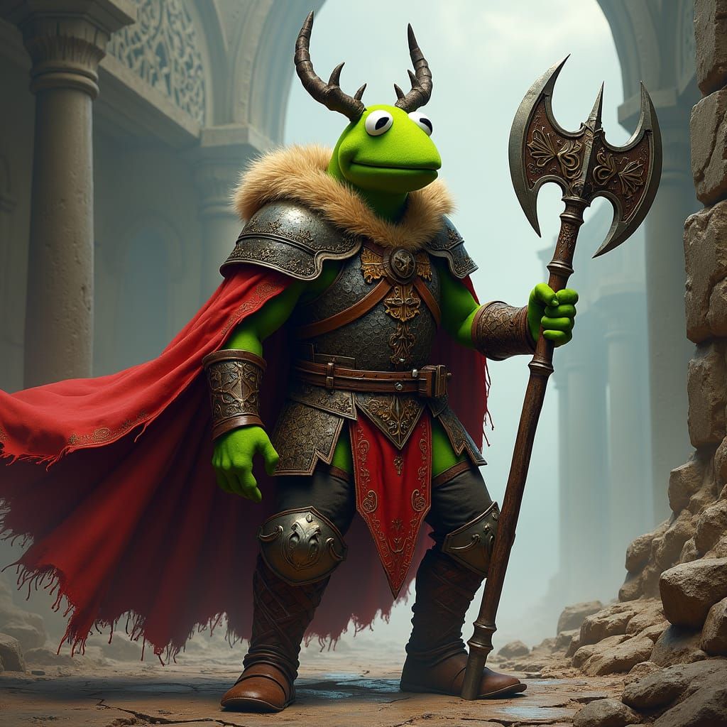 Kermit the Frog as Visigoth Warrior