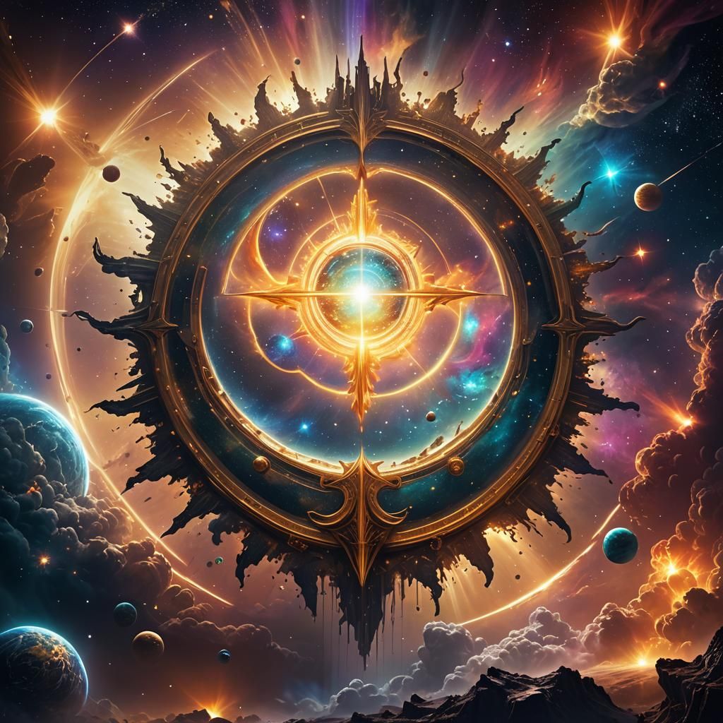 Celestial Entity Radiating Energy in Dreamlike Digital Paint...