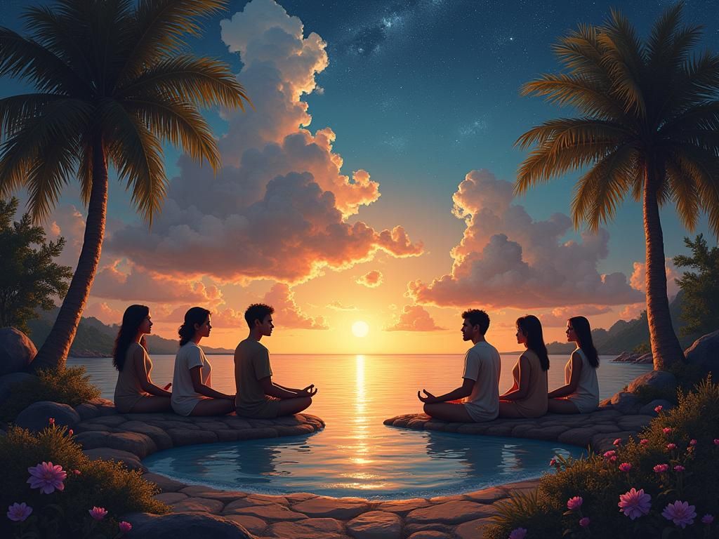 Surreal Dimensional Scene Evokes Warmth and Unease