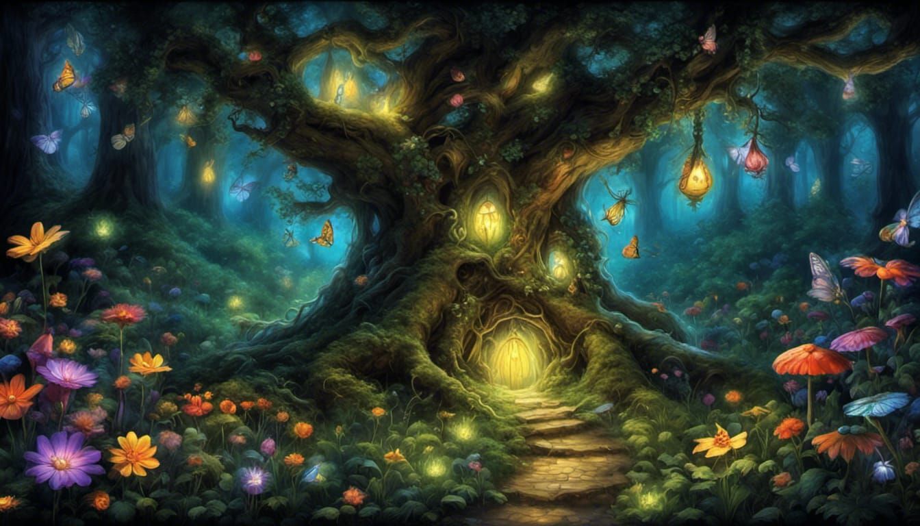 Enchanted Faerie Dance in Moonlit Glade
