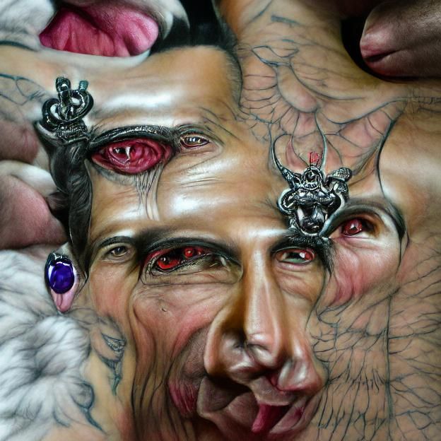 Asmodeus, King of Demons: Hyperrealistic Portrait