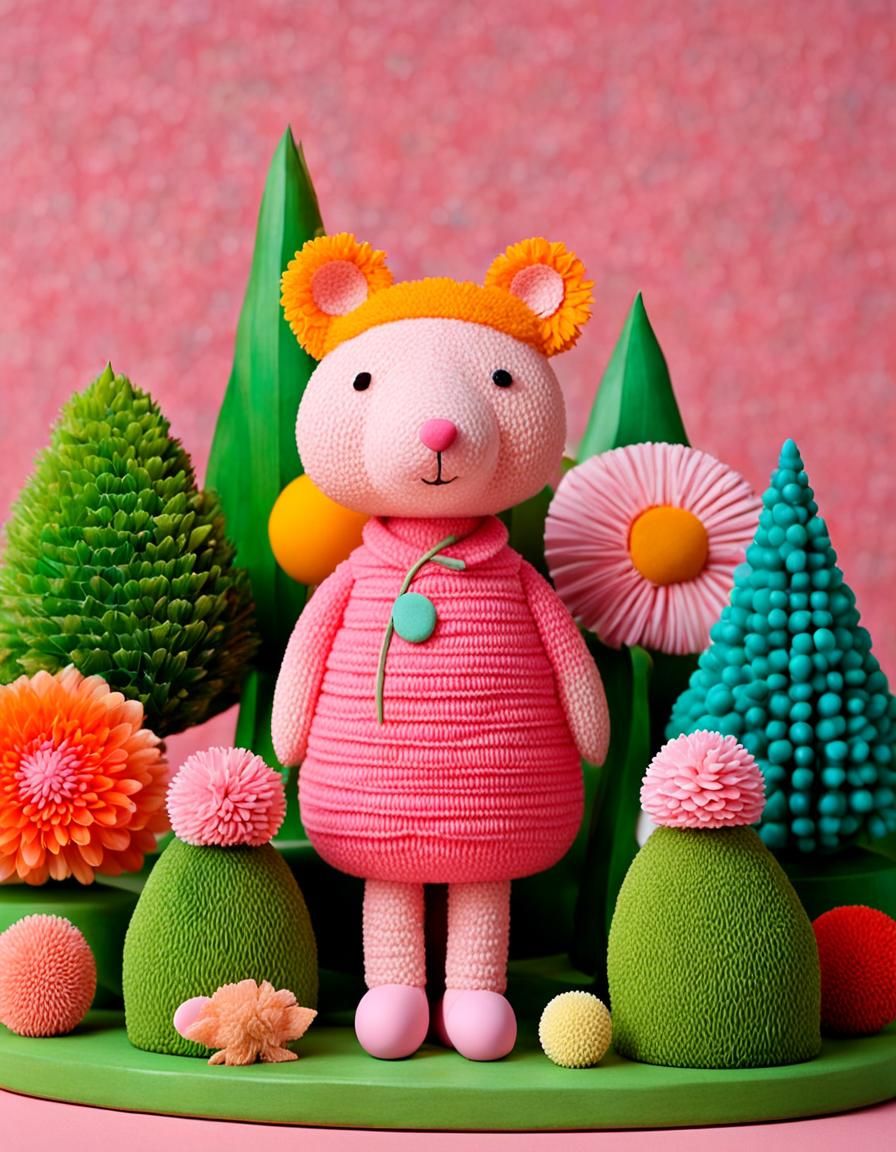 Whimsical 3D Critters in Fluffy Setting