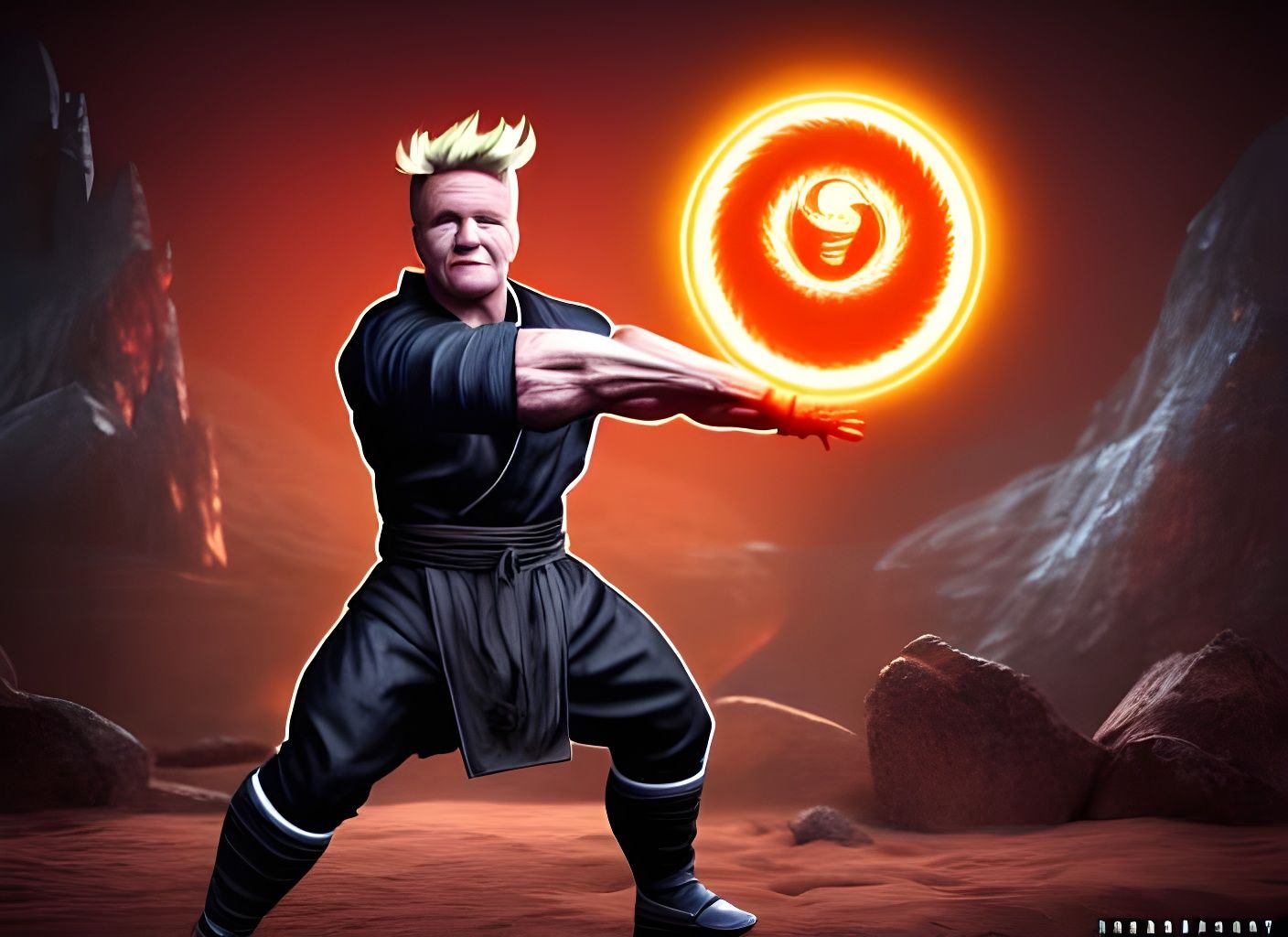 Gordon Ramsay's Digital Art Kamehameha
