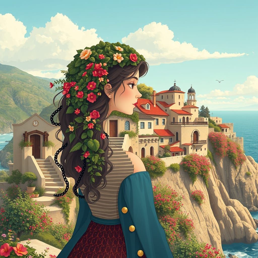 DOUBLE EXPOSITION D'UNE Femme sa tête est un assemblage fant...