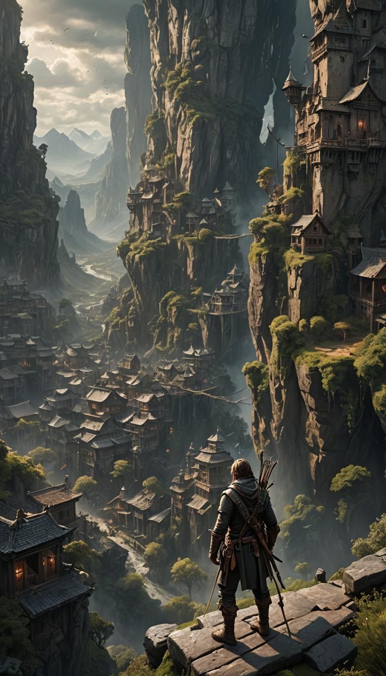 Epic Rogue Archer in a Dramatic Digital Painting