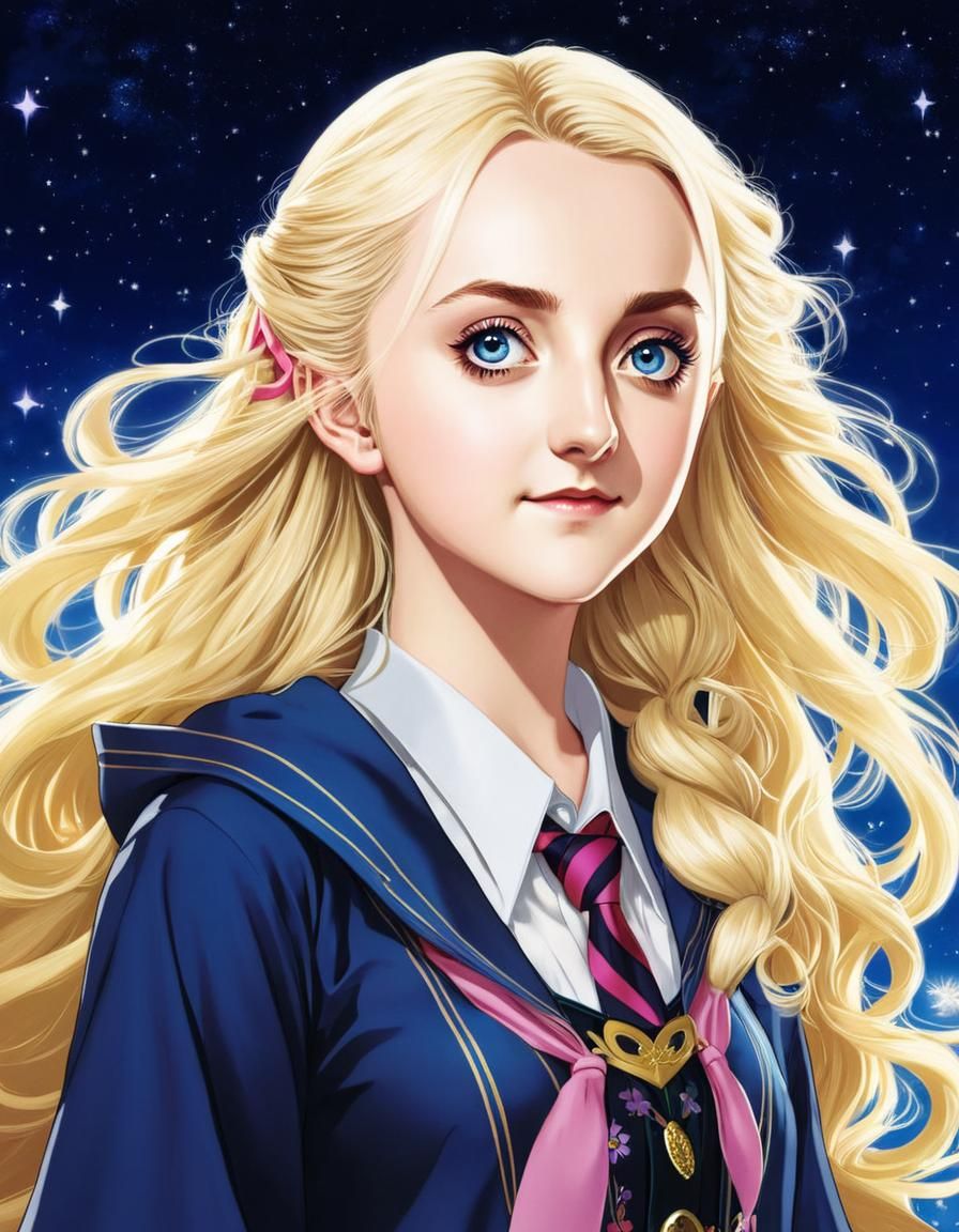 Luna Lovegood Anime Style Portrait