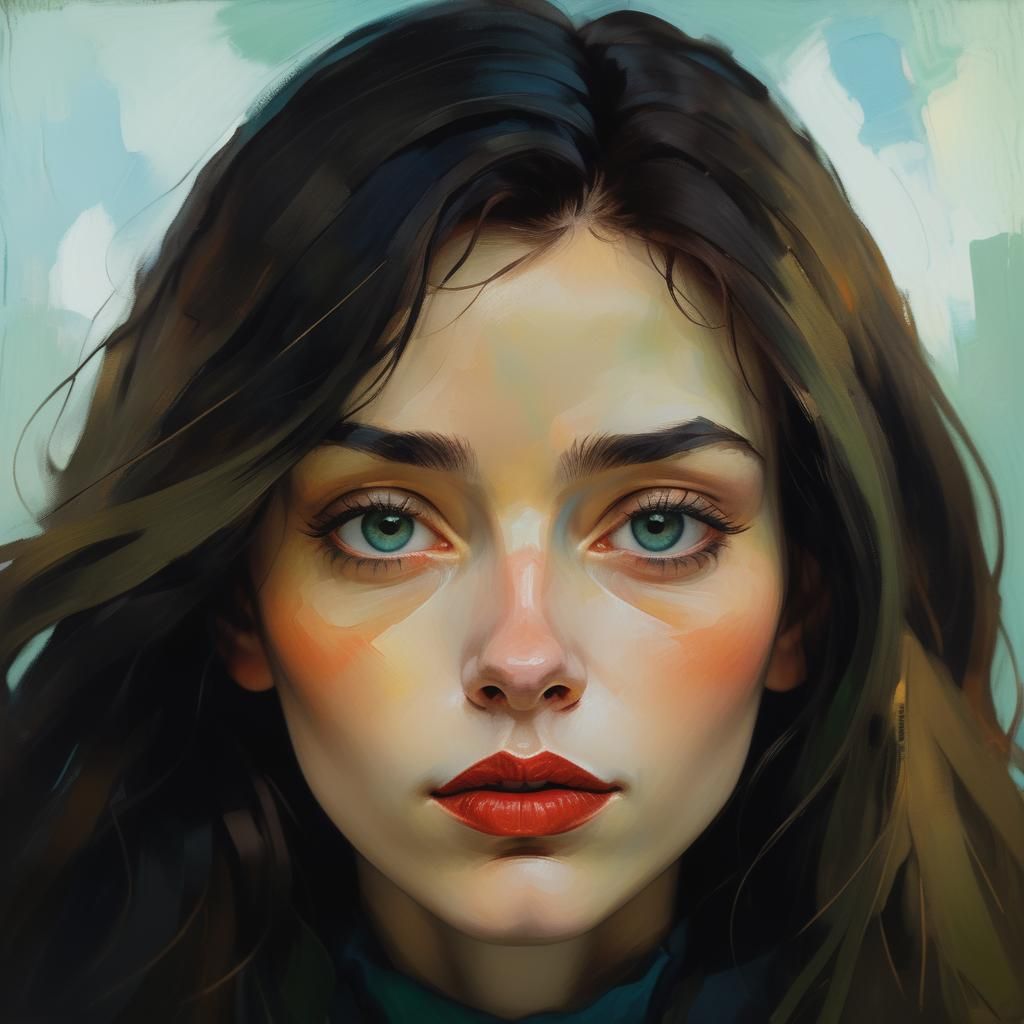 Expressive Portrait of Woman in Elaborate Hat